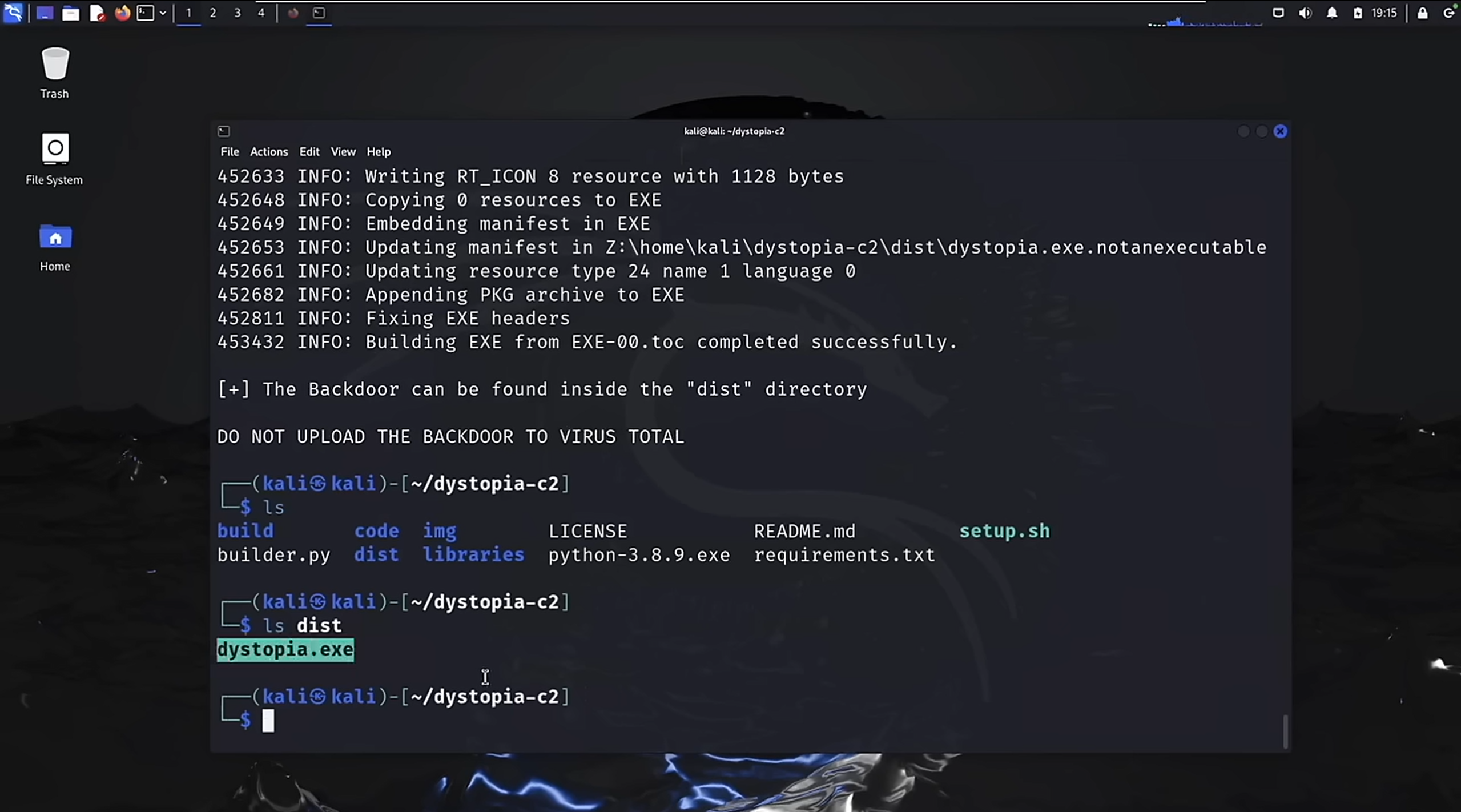 Backdoor Build Successful