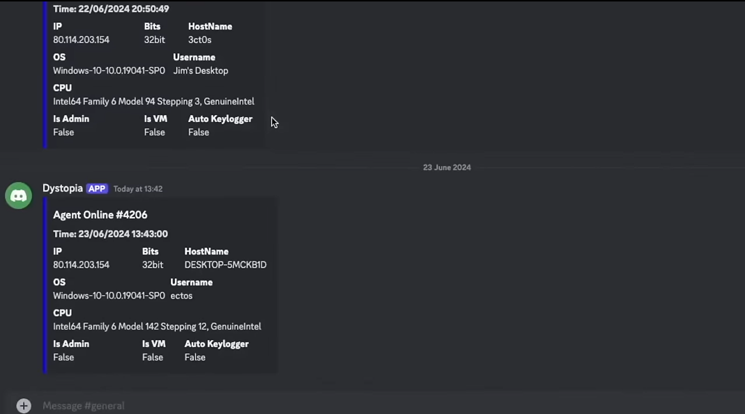 New Agent Online Notification